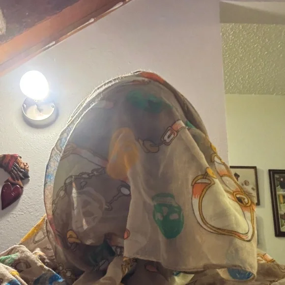 Gucci Multicolor Skull Print Scarf - Picture 3 of 8